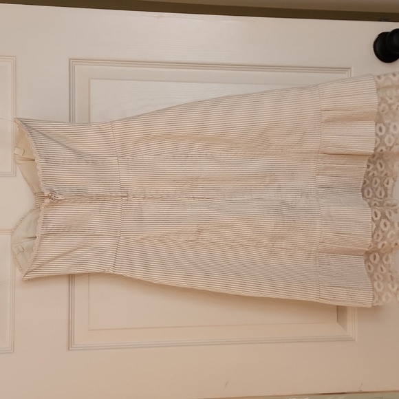 Betsey Johnson Cream Mini Dress with Lace Hem - Picture 5 of 7